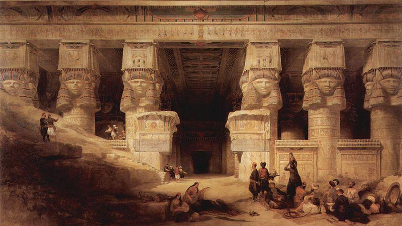 David Roberts Der Tempel der Dendera oil painting picture